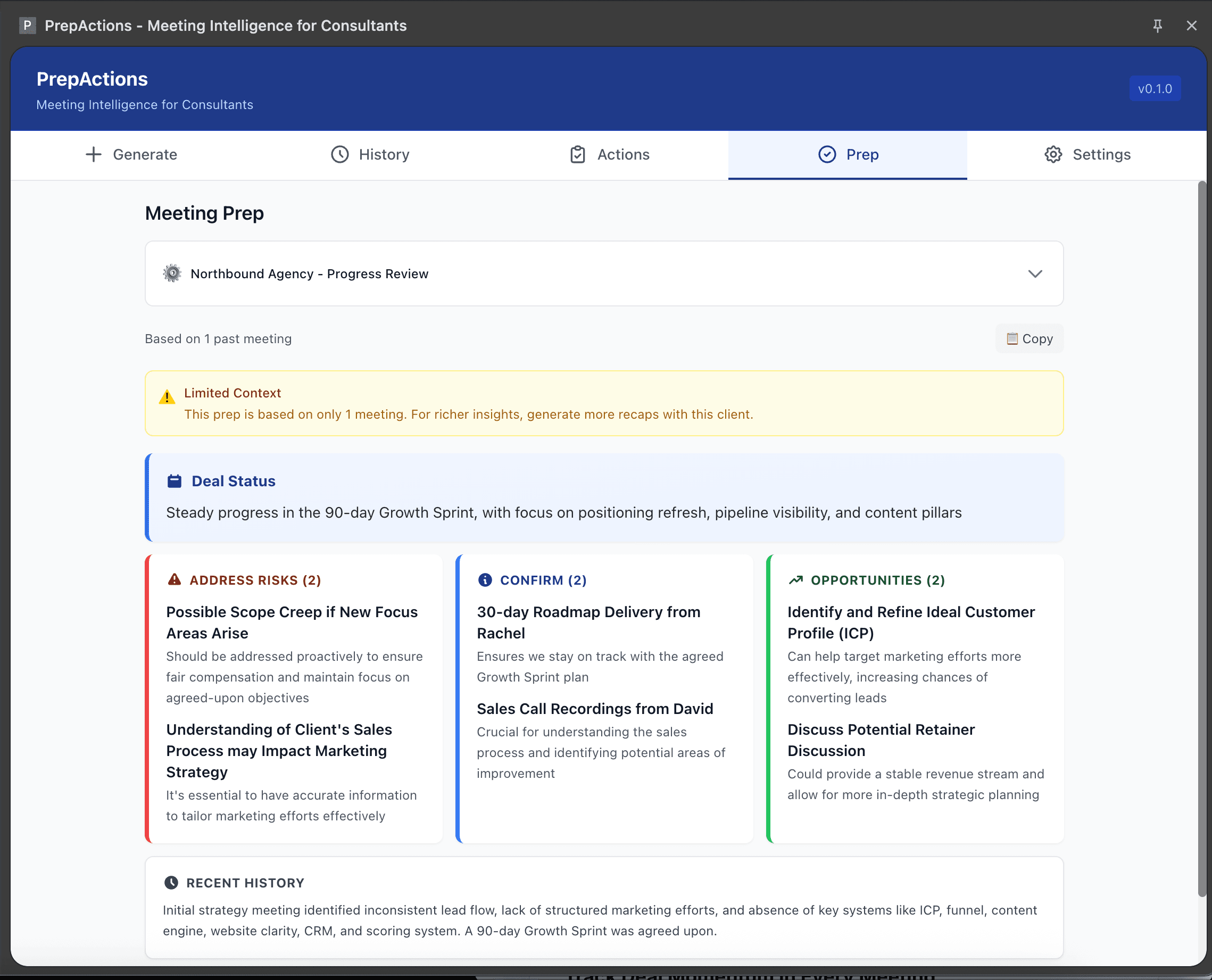 Step 3: Get AI prep brief before meetings
